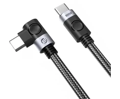 Orico C2C PD100W Nešiojamas kompiuteris Fast Charging Cable (Right Angle) juodas 0.5m