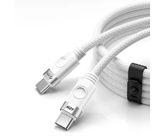 Orico CDX 60W 3A Power Delivery USB-C – USB-C 1m Cable – baltos spalvos