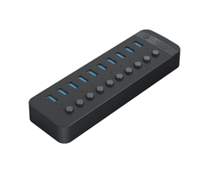 Orico CT2U3-10AB 10x USB-A 3.0 Hub with Switches – juodos spalvos