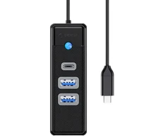 Adapteris Hub USB-C iki 2x USB 3.0 + USB-C Orico, 5 Gbps, 0,15 m (nepaprasta)