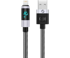 Orico LDA2L USB-A to Lightning Cable 12W with LED Ekranas 0.5m - Juodas and Sidabrinis