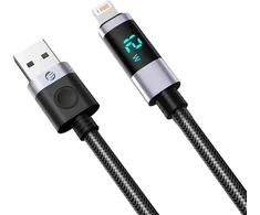 Orico LDA2L USB-A to Lightning Cable 12W with LED Ekranas 0.5m - Juodas and Sidabrinis