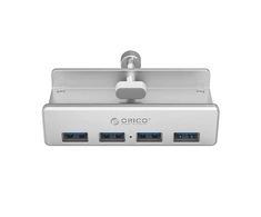 Orico MH4PU Hub Clamp-Mounted 4x USB-A 3.0 – Sidabrinis