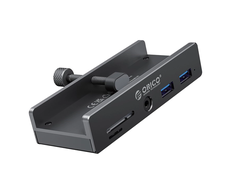 Orico MH5PMM ant spaustuko montuojamas šakotuvas USB-C / 2x USB-A 3.0, + SD&amp;TF + 3,5 mm garsas - juodos spalvos