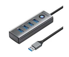 Orico Hub USB-A iki 4xUSB-A 3.0 – pilka