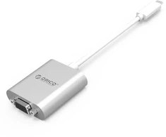 Orico PTAV USB-C - VGA adapter and 3.5 mm Full HD mini jack 0.15 m - sidabrinis