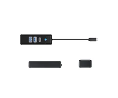 Orico PWC2U-C3 USB-C Hub / 2x USB-A 3.0 + 1x USB-C 3.0 – juodos spalvos
