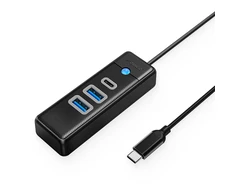 Orico PWC2U-C3 USB-C Hub / 2x USB-A 3.0 + 1x USB-C 3.0 – juodos spalvos