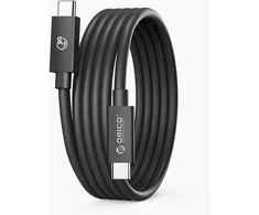 Orico TBZ5 duomenų perdavimo ir įkrovimo kabelis | USB-C į USB-C | 240W | Thunderbolt 5 | 1 m | juodas