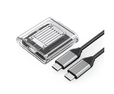 Disko dėžutė Orico TC20-M2 M.2 NVME USB-C 3.2 – skaidri