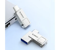 Orico U301 32GB USB-A USB-C USB 3.2 Gen 1 Pendrive - Sidabrinis