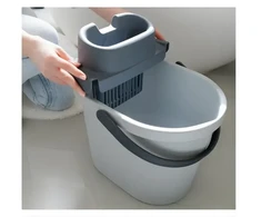 Sauber Oval bucket with flat push button Eco Ego