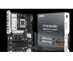 Pagrindinė plokštė Asus PRIME B850M-A WIFI | Procesorių šeima AMD | Procesoriaus lizdas AM5 | DDR5 | Palaikomos kietojo disko sąsajos SATA, M.2 | SATA jungčių skaičius 4
