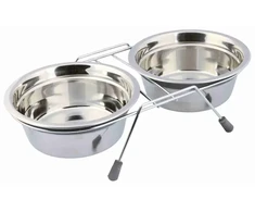 Paliknis ar blodām - Trixie Eat on Feet Bowl Set, 2*0.9l/16cm