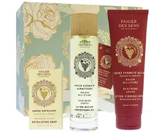 Panier Des Sens Renewing Grape gift set exfoliating soap 150 g + dry body oil 100 ml + firming body cream 140 ml