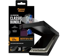 Panzer Glass Rinkinys PanzerGlass Classic 2w1 su Fastfit in-a-box stiklu + objektyvu, skirtas iPhone Pro