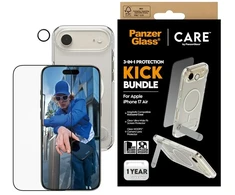 Panzer Glass „CARE by PanzerGlass“ „Feature Kick 3in1“ dėklas + stiklas + objektyvas, skirtas „iPhone Air“