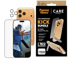 „Panzer Glass CARE by PanzerGlass Feature Kick 3in1“ dėklas + stiklas + objektyvas, skirtas „iPhone 17 Pro Max“