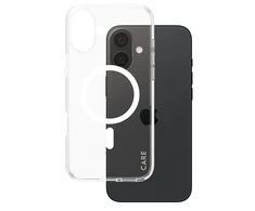 „Panzer Glass CARE“ dėklas iš „PanzerGlass“ flagmano | Nugarėlės apsauga | „Apple“ | „iPhone 16 Plus“ | Perdirbta plastikinė plėvelė | Baltas | „MagSafe“