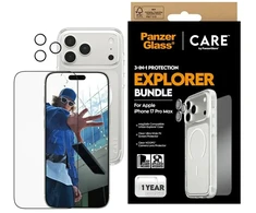 „Panzer Glass CARE by PanzerGlass Flagship Explorer 3in1“ dėklas + stiklas + objektyvas, skirtas „iPhone 17 Pro Max“.