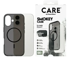 Panzer Glass „CARE by PanzerGlass Flagship Urban Explorer“ dėklas, juodos spalvos, „MagSafe“, skirtas „iPhone 17“, dūmų spalvos