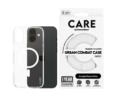 „Panzer Glass CARE“ dėklas iš „PanzerGlass“ flagmano | Nugarėlės apsauga | „Apple“ | „iPhone 16 Plus“ | Perdirbta plastikinė plėvelė | Baltas | „MagSafe“
