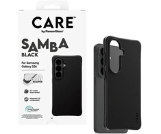 Panzer Glass CARE by PanzerGlass Samba dėklas, juodas su Qi ryšiu, Samsung Galaxy S26, juodas