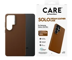 Panzer Glass Telefono dėklas iš dirbtinės odos, rudas, Qi suderinamas CARE by PanzerGlass