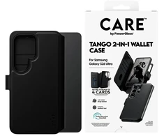 „Panzer Glass CARE by PanzerGlass Tango 2in1“ piniginės dėklas, skirtas „Samsung Galaxy S26 Ultra“ - Juodas