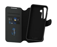 Dėklas Panzer Glass CARE by PanzerGlass Feature Case Tango Du viename piniginė Qi Suderinamas Samsung Galaxy S25, Juodas