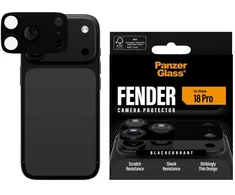 Panzer Glass Grūdintas stiklas na objektyvas PanzerGlass Fender Camera Protector do iPhone 18 Pro juoda porzeczka