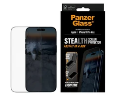 Panzer Glass Grūdintas stiklas PanzerGlass Stealth Ultra-Wide Fit Fastfit do iPhone 17 Pro Max