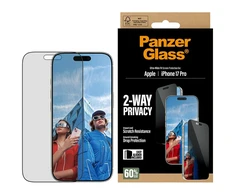 „Panzer Glass“ itin plataus diametro „EasyAligner“ privatumo stiklas, skirtas „iPhone 17 Pro“