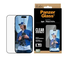 Panzer Glass „PanzerGlass“ ekrano apsauga | „Apple“ | „iPhone 16 Pro“ / „iPhone 17“ | Stiklas | Skaidrus | Itin plataus kampo su „EasyAligner“