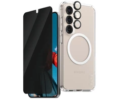 Panzer Glass Apsauginis rinkinys CARE by PanzerGlass Flagship 3in1 dėklas+apsauginis stiklas su privatumo filtru+kameros apsauga Samsung Galaxy S25