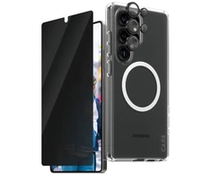 Panzer Glass Apsauginis rinkinys CARE by PanzerGlass Flagship 3in1 dėklas+apsauginis stiklas su privatumo filtru+kameros apsauga Samsung Galaxy S25 Ultra