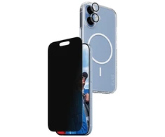 Panzer Glass „CARE by PanzerGlass“ flagmaninis „Privacy 3-in-1“ dėklas + privatumo stiklas + objektyvas, skirtas „iPhone 17“