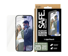 Panzer Glass PanzerGlass SAFE iš PanzerGlass EyeCare | Ekrano apsauga | Apple | iPhone 16 | Stiklas | Skaidrus | Itin platus pritaikymas