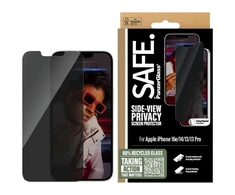 „Panzer Glass SAFE.“ – ekrano apsauga nuo privatumo – „iPhone 16e“, 14, 13, 13 Pro – itin platus pritaikymas