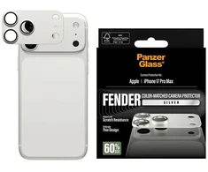 Panzer Glass Tempered glass for lens PanzerGlass Fender Camera Protector for iPhone 17 Pro Max sidabrinis