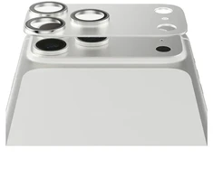 Panzer Glass Grūdintas stiklas fotoaparato objektyvui PanzerGlass Fender Camera Protector, skirtas iPhone 17 Pro, sidabrinis