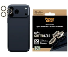 Panzer Glass Grūdintas stiklas na objektyvas PanzerGlass Hoops Glitter do iPhone 17 Pro / 17 Pro Max / 16 Pro / 16 Pro Max auksinė