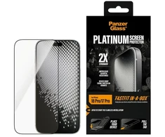 Panzer Glass Tempered GlassPanzerGlass Platinum Screen Protector w. Fastfit in-a-box do iPhone 18 Pro / 17 Pro