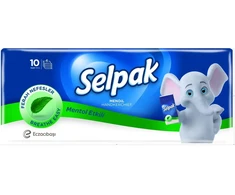 Vienkartinės nosinaitės SELPAK Menthol, 4 sluoksnių,10x10vnt