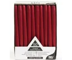 Papstar Galda sveces, D 2,2 x 25 cm, bordo, 50 gab.