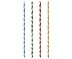 Papstar Kokteilių šiaudeliai ZigZag 6mm 20cm 25vnt