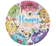 Papstar Lėkštė Funny Monsters 23cm 10vnt
