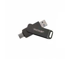 USB Atmintinė - Patriot Rage R550 512GB 100MB/s USB A+C Sukamoji Juoda