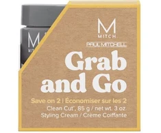 Paul Mitchell „Clean Cut Duo Grab &amp; Go“ pusiau matinio plaukų formavimo kremo rinkinys, 2 x 85 g