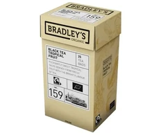 Paulig Pro Melnā tēja BRADLEY'S bioloģiskā aromatizēta ar tropiskajiem augļiem, 25gab